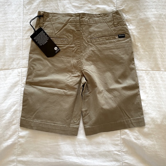 Volcom Shorts Boy Youth Khaki Size 25 / 10Y - Picture 2 of 3